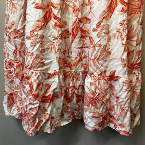 Torrid Peach Orange Floral Smocked Sundress Size 3 22/24 3X Midi Dress - Picture 5 of 13